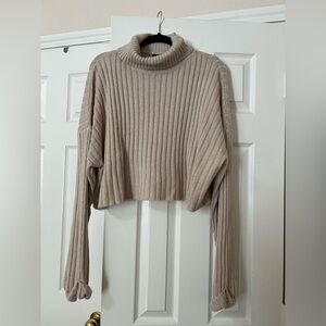 Forever 21+ Woven High Neck Crop Sweater size 3x